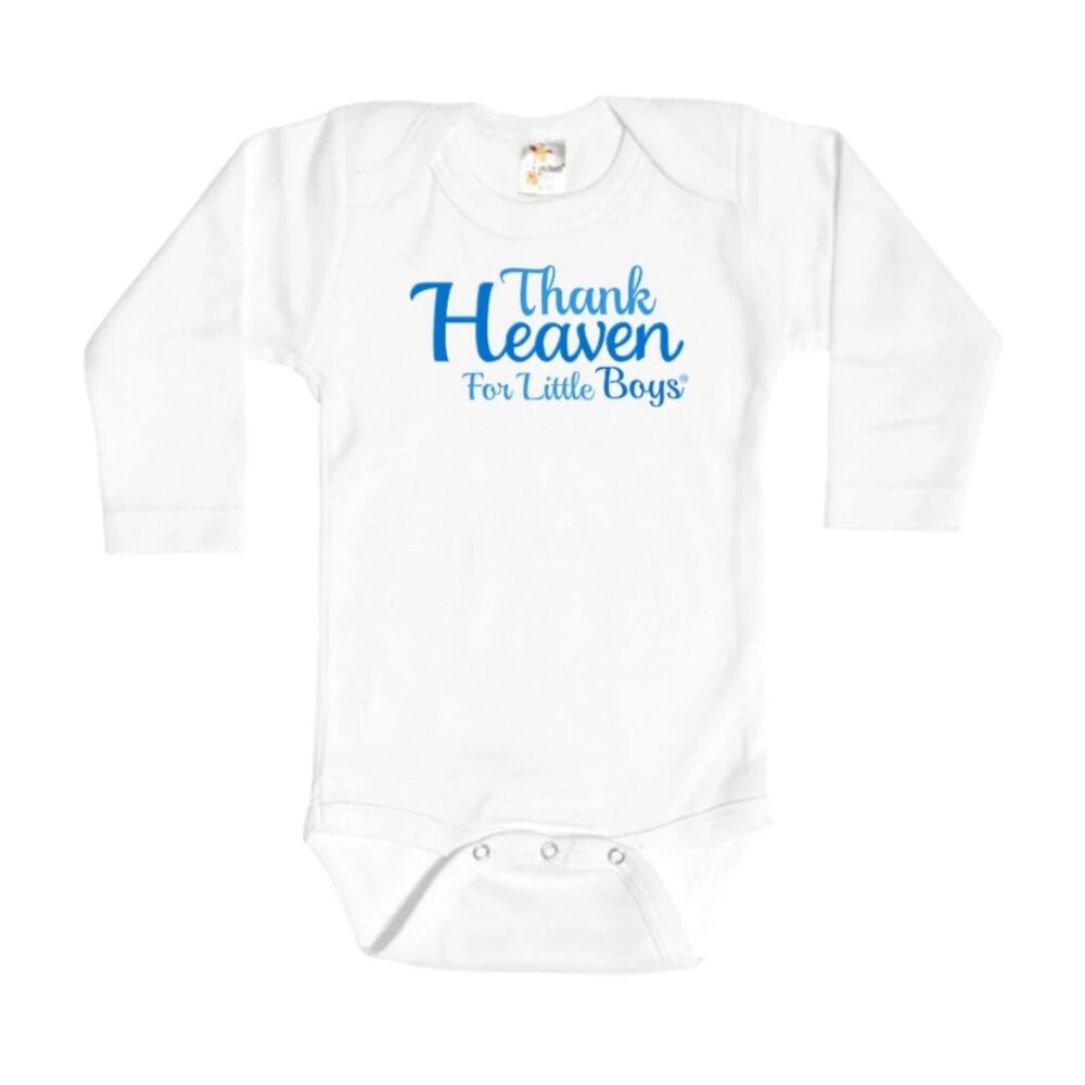 Thank Heaven For Little Boys - Infant Boys Onesie (Long Sleeve)